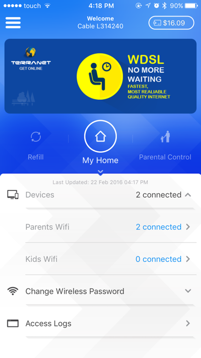 MyTerranet iPhone screenshot 3 - Utilities app