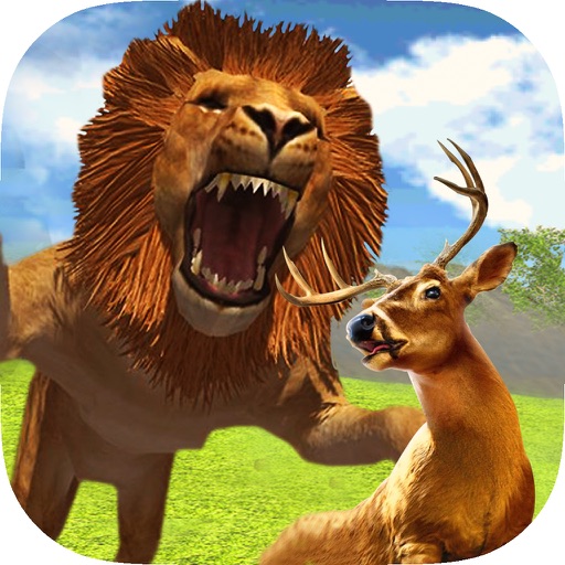 Wild Lion Attack On Deer Chase - 3D Animal Safari Hunt Simulator HD iOS App