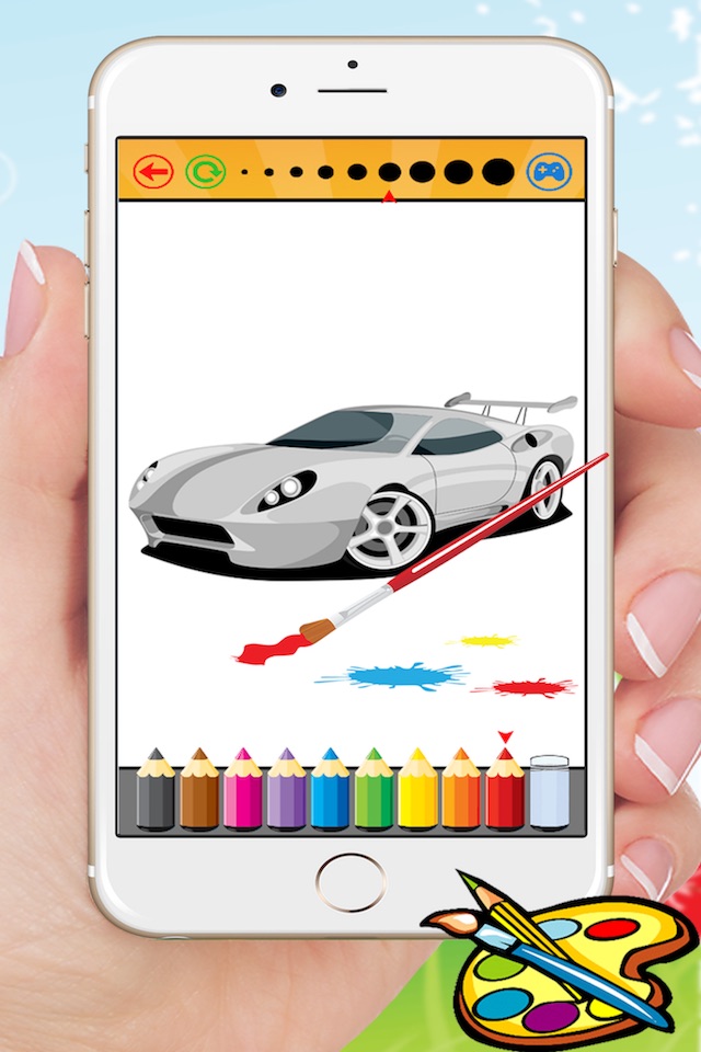 Sport Car Coloring Book Drawing Vehicles for Preschool Boys screenshot 4