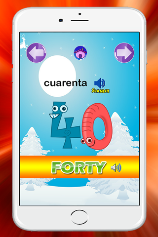 Learn English to Spanish Number 1 to 100 Free : Education for Preschool screenshot 4