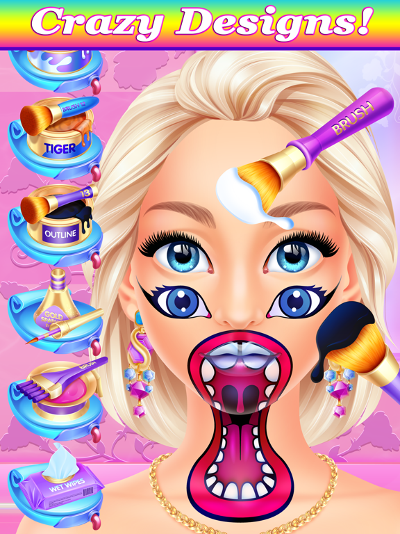 Crazy Face Paint Party Salon - Makeup & Kids Games iPad screenshot