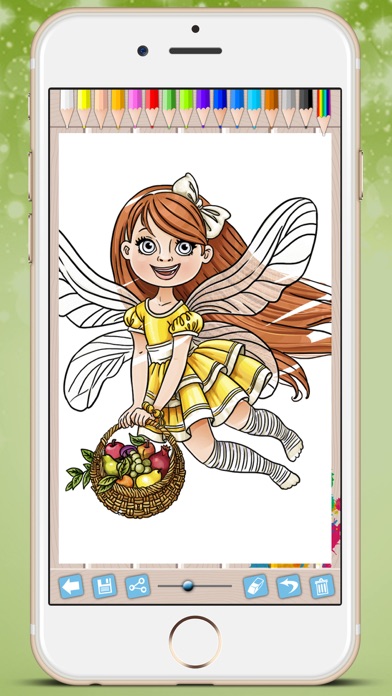 Fairies Coloring Book - Paint princesses tales iPhone screenshot