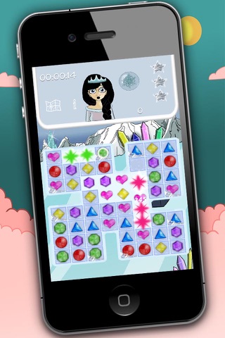 Ice Princess jeweled crush – funny bubble game for kids and adults screenshot 2