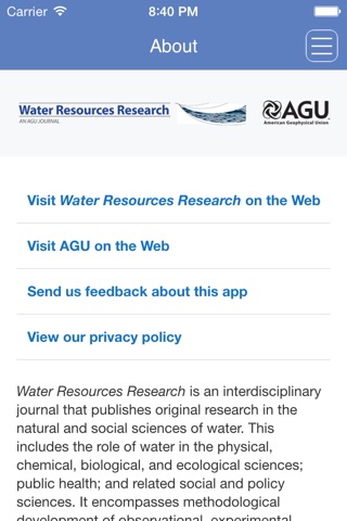 Water Resources Research screenshot 3