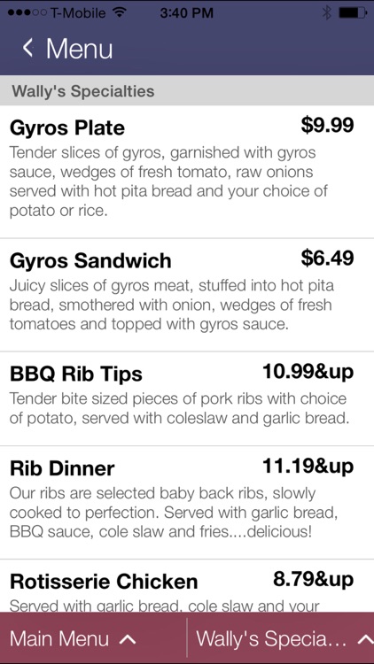 Wally's Restaurant screenshot-4