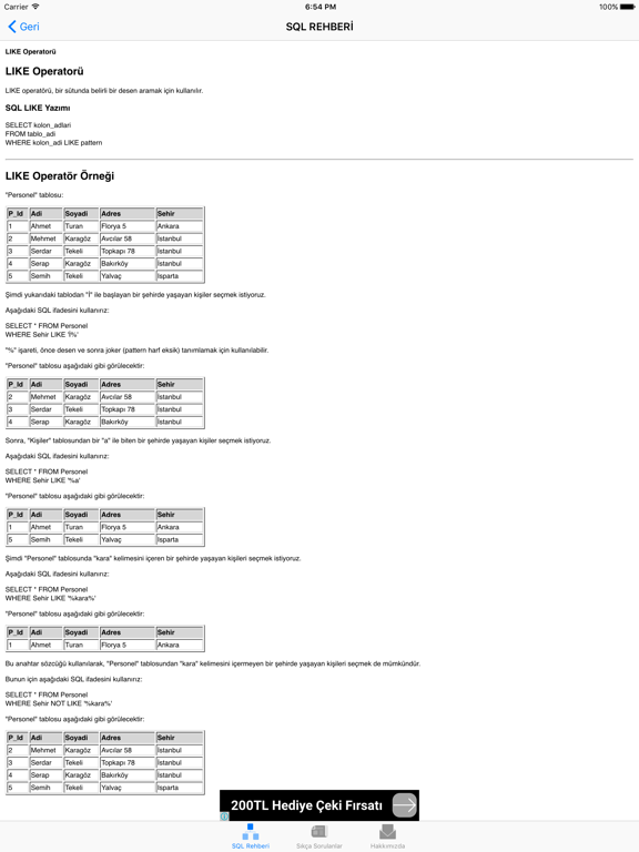 Screenshot #5 pour SQL Rehberi
