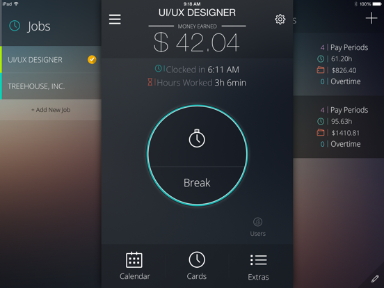 Timecard Pro - Hours & Work Schedule Tracking iPad screenshot