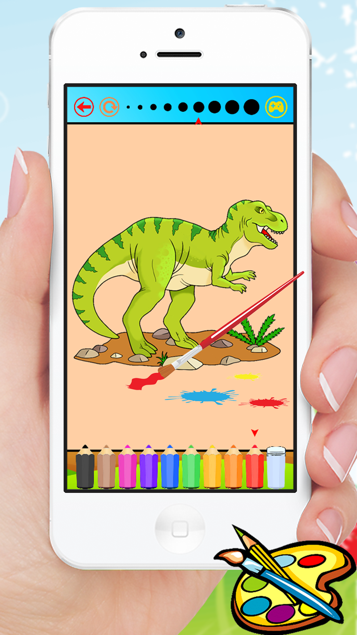 Dinosaur Coloring Book HD - Paint Colorful Dinos for Kids screenshot 4