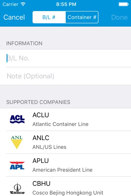 Container Track & Trace