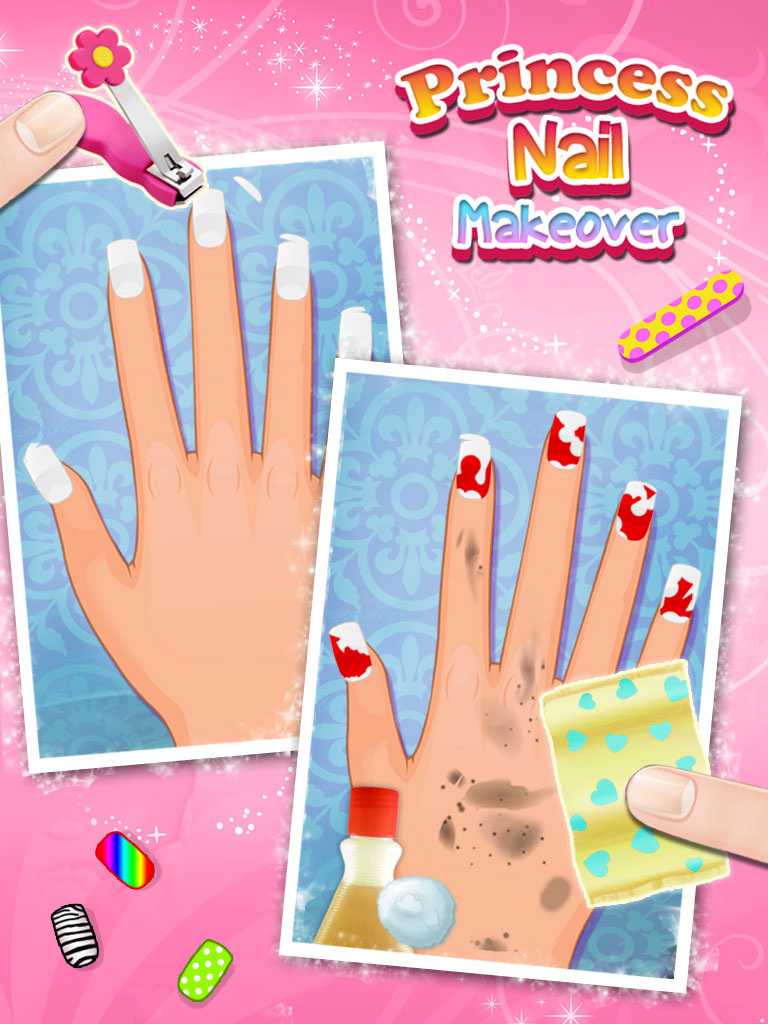 Princess Nail Salon - Makeup, Dressup and Makeover Girls Games
