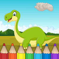 Dinosaurus mewarnai buku. Game alfabet untuk anak-anak. Gratis untuk TK TK dan sekolah Dinosaur Coloring Book for Kids