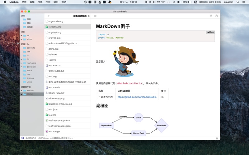 Marboo screenshot