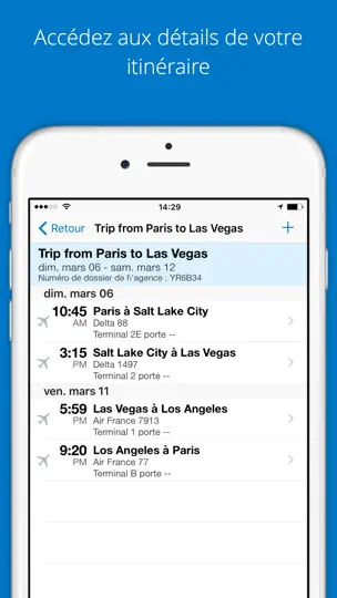 Capture d'écran de SAP Concur sur iPhone 5