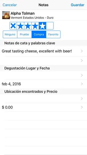 Captura de pantalla de Fromage en iPhone 4