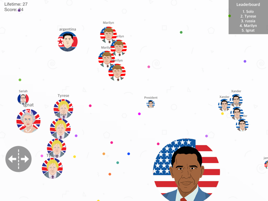 Presidents War: Eat Dot Game - multiplayer cell eater in paradise hocus iPad app afbeelding 4