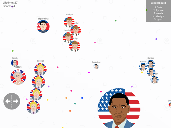 Presidents War: Eat Dot Game - multiplayer cell eater in paradise hocus iPad screenshot