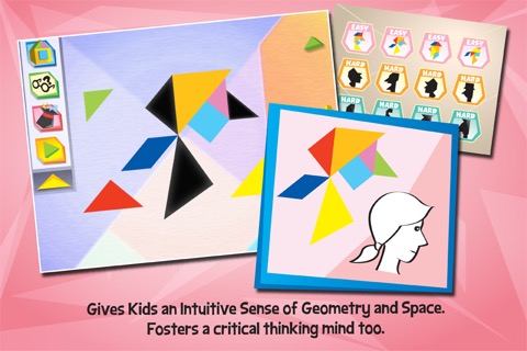 Kids Learning Puzzles: Portraits, Tangram Playtimeのおすすめ画像2