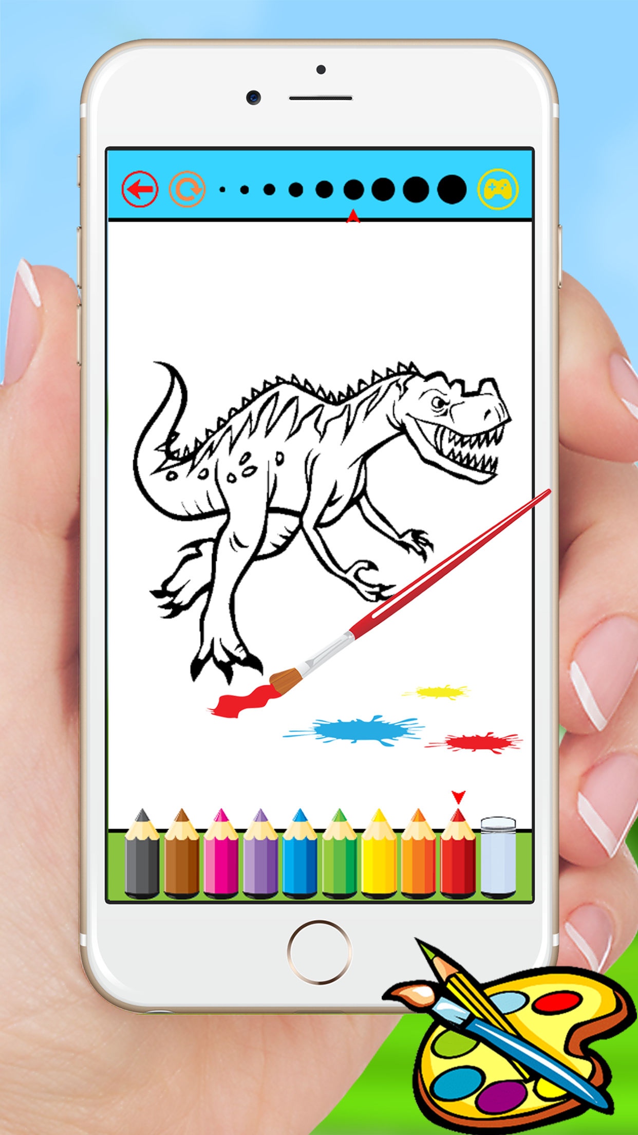Dinosaur Dragon Coloring Book - Dino Drawing for Kids Free screenshot 2