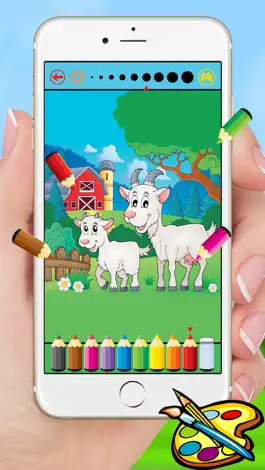 Game screenshot Farm & Animals coloring book - drawing free game for kids apk