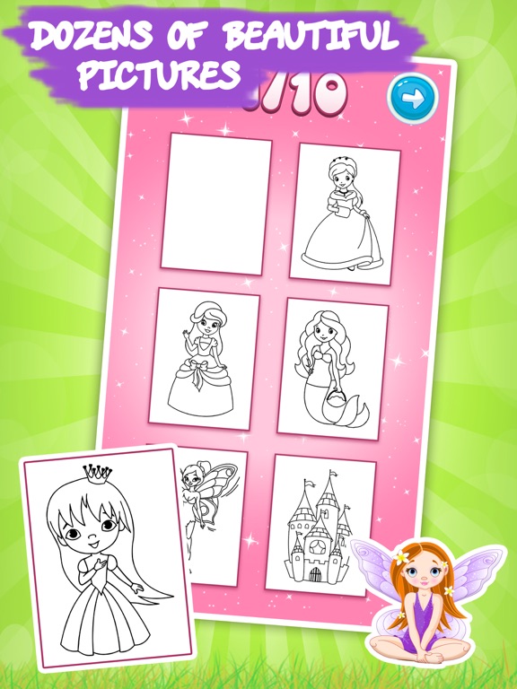 Screenshot #6 pour Livre de coloriage Princesses