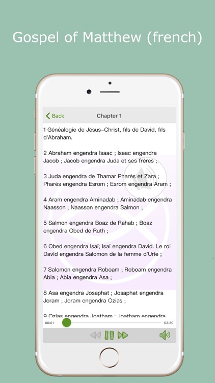 Listen Matthew Gospel in french : Listen Jesus's life with the Saint Matthew's Gospel, from the new testament and the holy bible