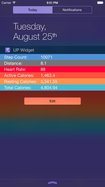 Fit Widget for Jawbone UP - Resting Heart Rate for UP3 & Higher