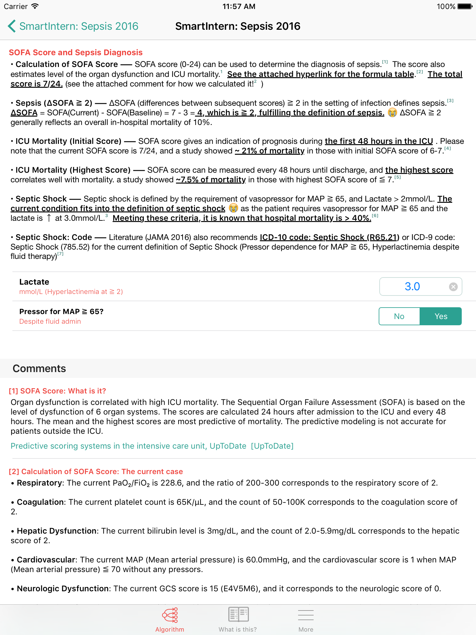 SmartIntern: Sepsis 2016
