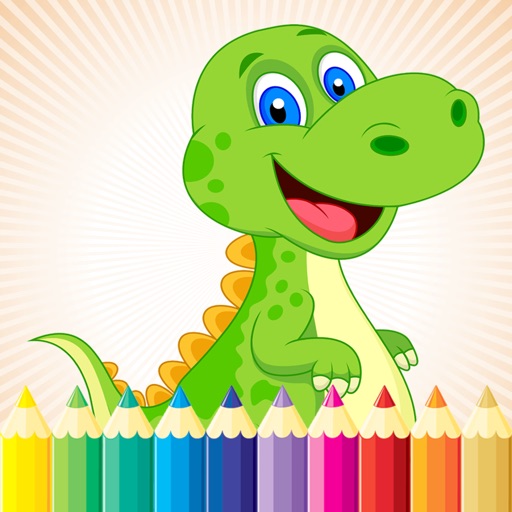Dinosaur Dragon Coloring Book - Dino Drawing for Kids Free Icon