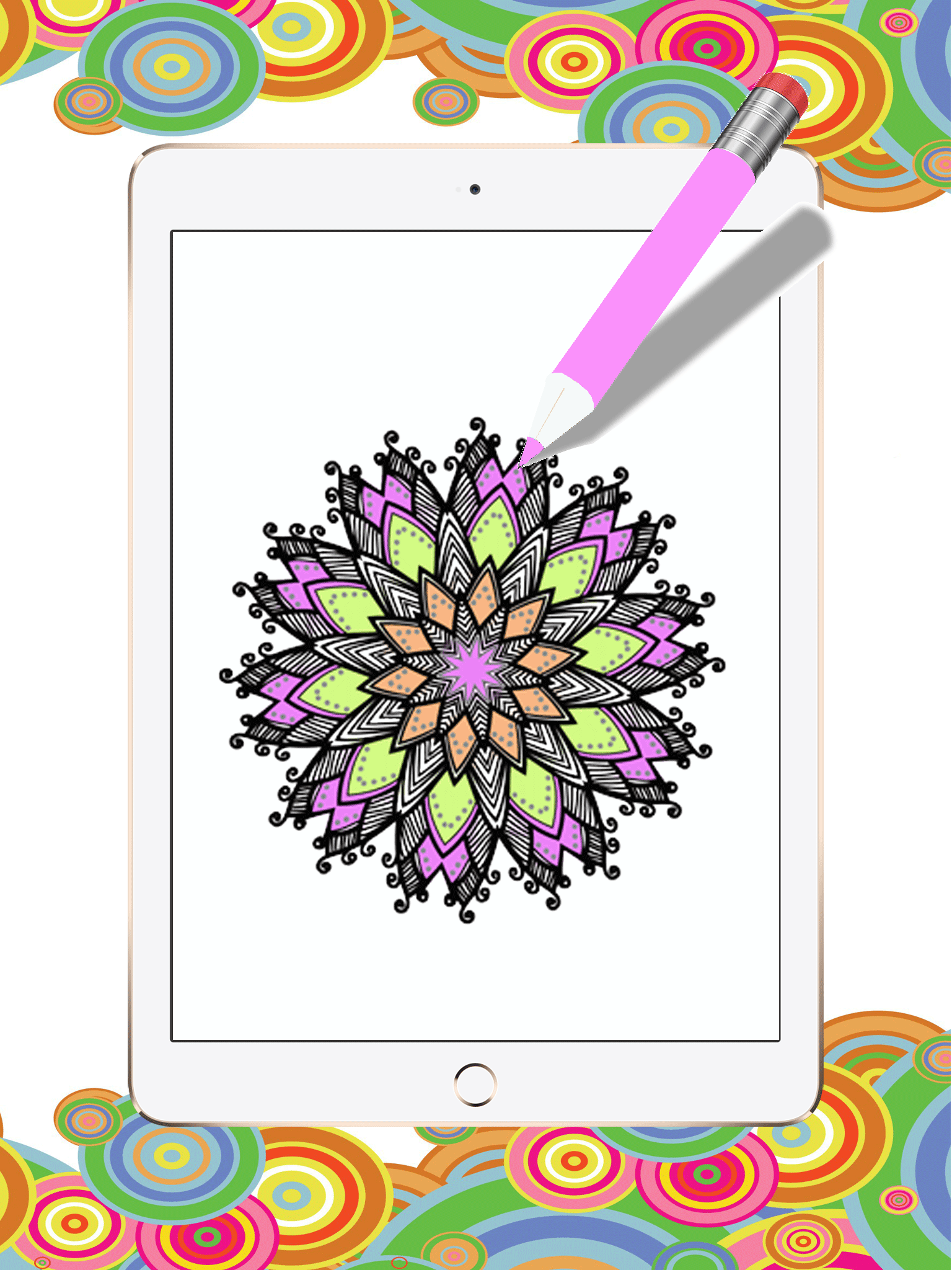 best mandala coloring book:free adult colors therapy stress relieving pages