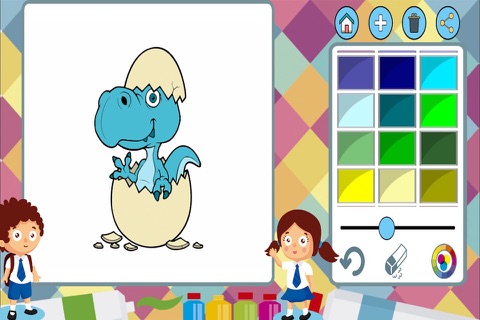 Dinosaurs paint coloring book screenshot 4