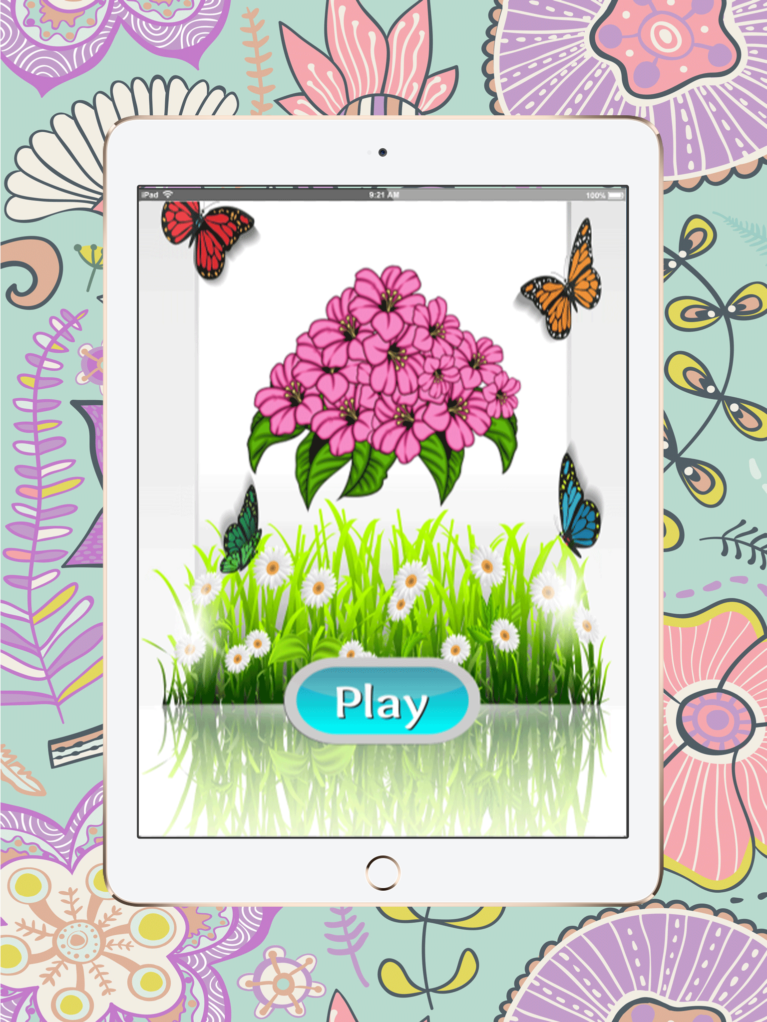 coloring book of flowers for adult