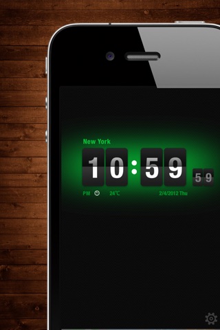 Flip Clock HD Free for iPhone screenshot 2