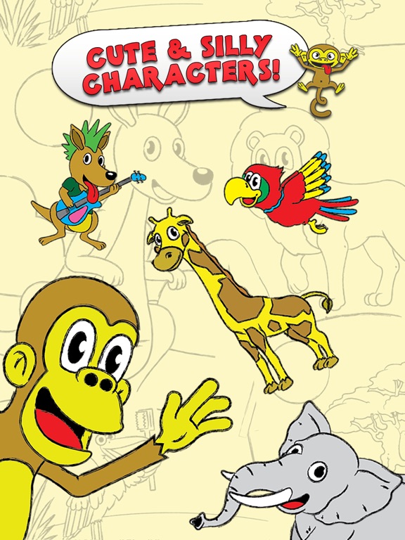 Screenshot #5 pour Coloriage tactile Zoo Animal Coloring Book Couleur Pour d'activité pour les enfants et la famille Free Edition Starter préscolaire