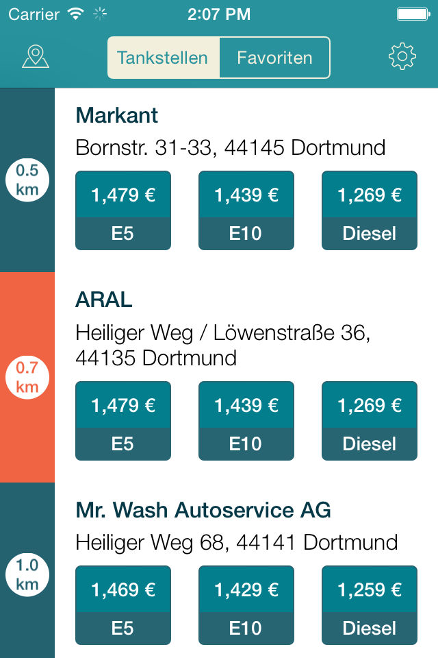 volltanken - immer den günstigsten Diesel E5 oder E10 Kraftstoff tanken