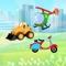 kid loves puzzles and wants to play with cars, motors, trucks, tractors