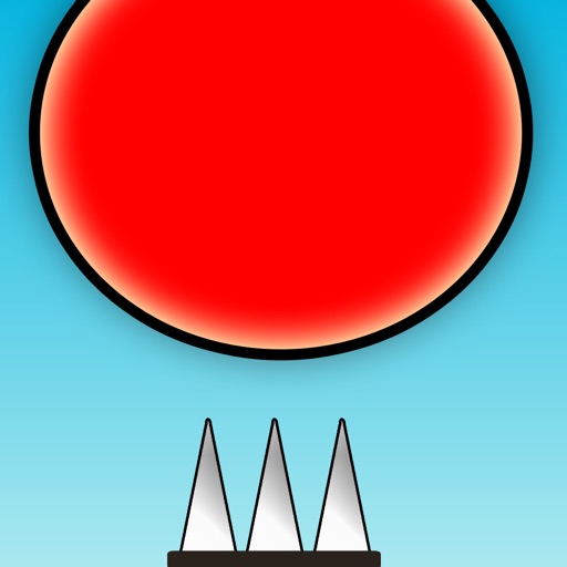 Red Bouncing Ball Spikes Free iOS App