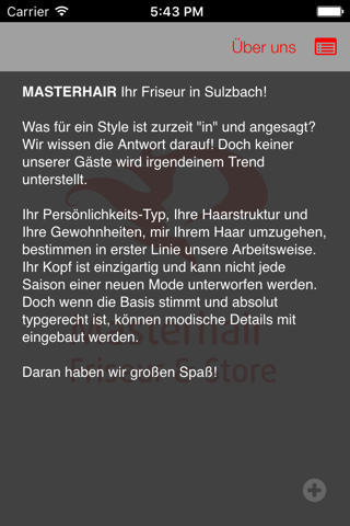 Masterhair Sulzbach Friseur & Store screenshot 3