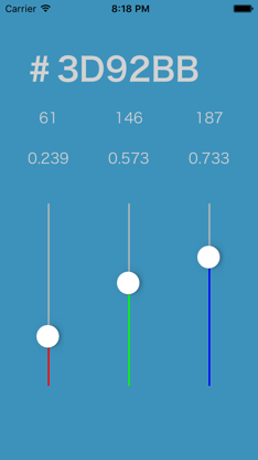Color Picker ~ convert with slider and RGB screenshot 1