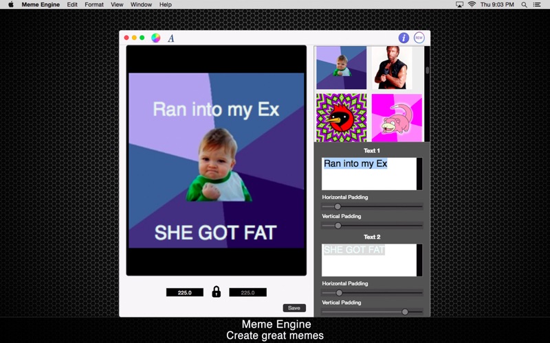 Screenshot #1 pour Meme Engine: Create your own memes