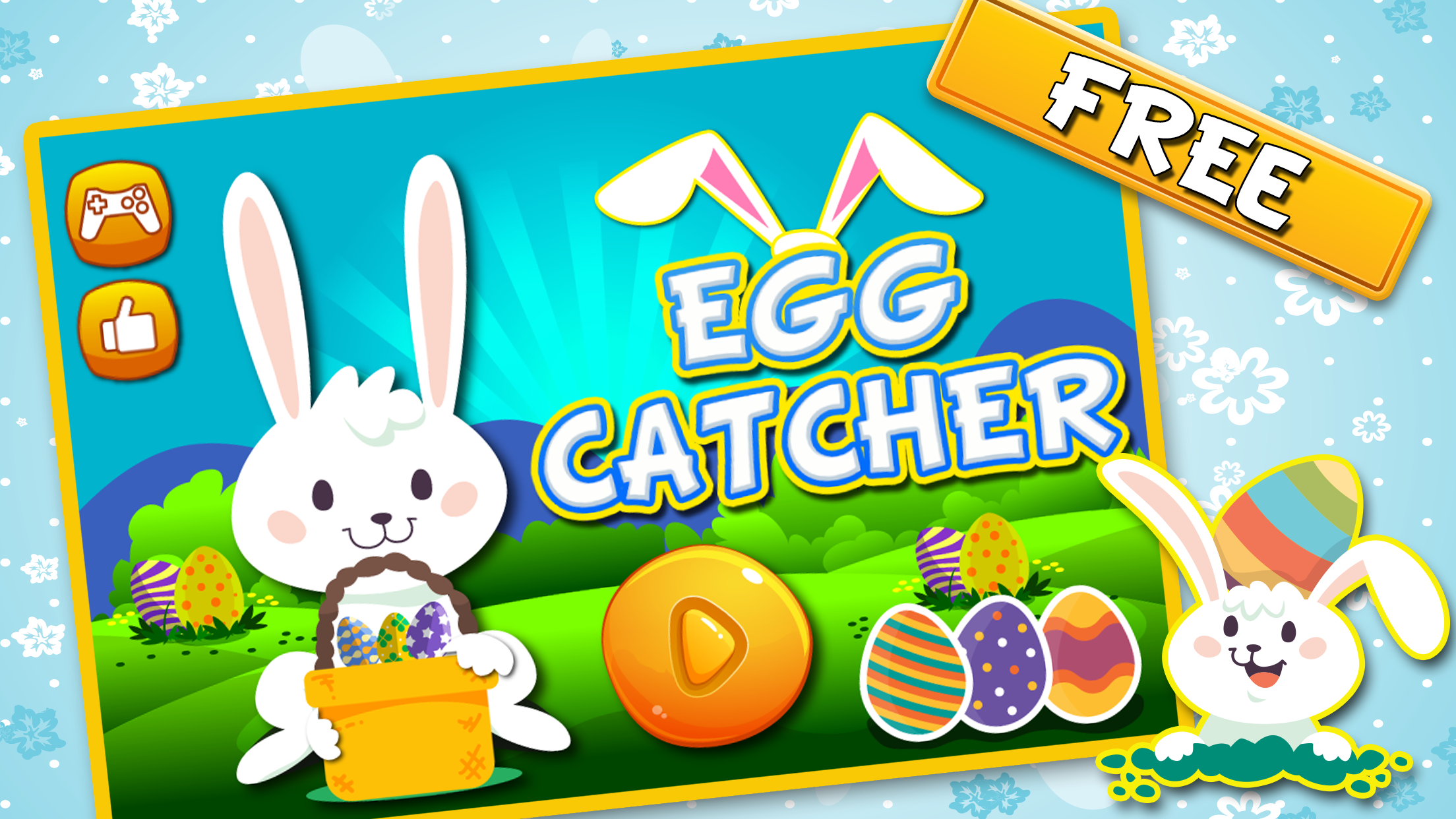 Egg Catcher lite-Play & Earn Score in this Free fun challenge basket game for kids screenshot 2