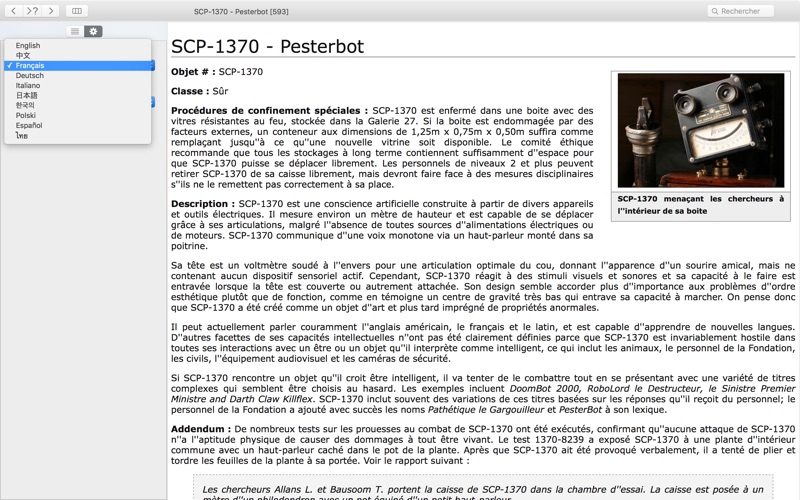 Screenshot #3 pour nn5n Foundation - branch of SCP Foundation, Offline Databases