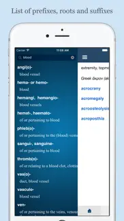 medical terminology - prefixes, roots, suffixes iphone screenshot 1