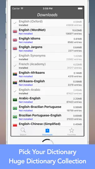 Скриншот Словарь Оффлайн Бесплатный на iPhone 4