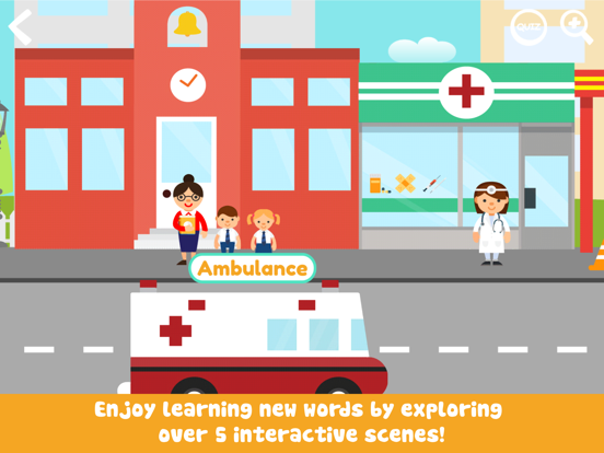 Screenshot #4 pour Kidi Learn Words - Learn English for Kids Easily by Discovering New Words in Interactive Scenes