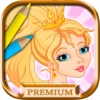 Princesses Coloring Book - color and paint the princess - premium