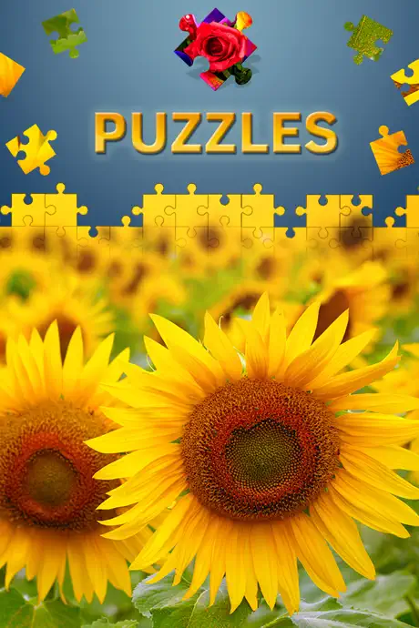 Blumen Puzzle Landshaft