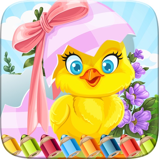 Easter Egg Coloring Book World Paint and Draw Game for Kids icon