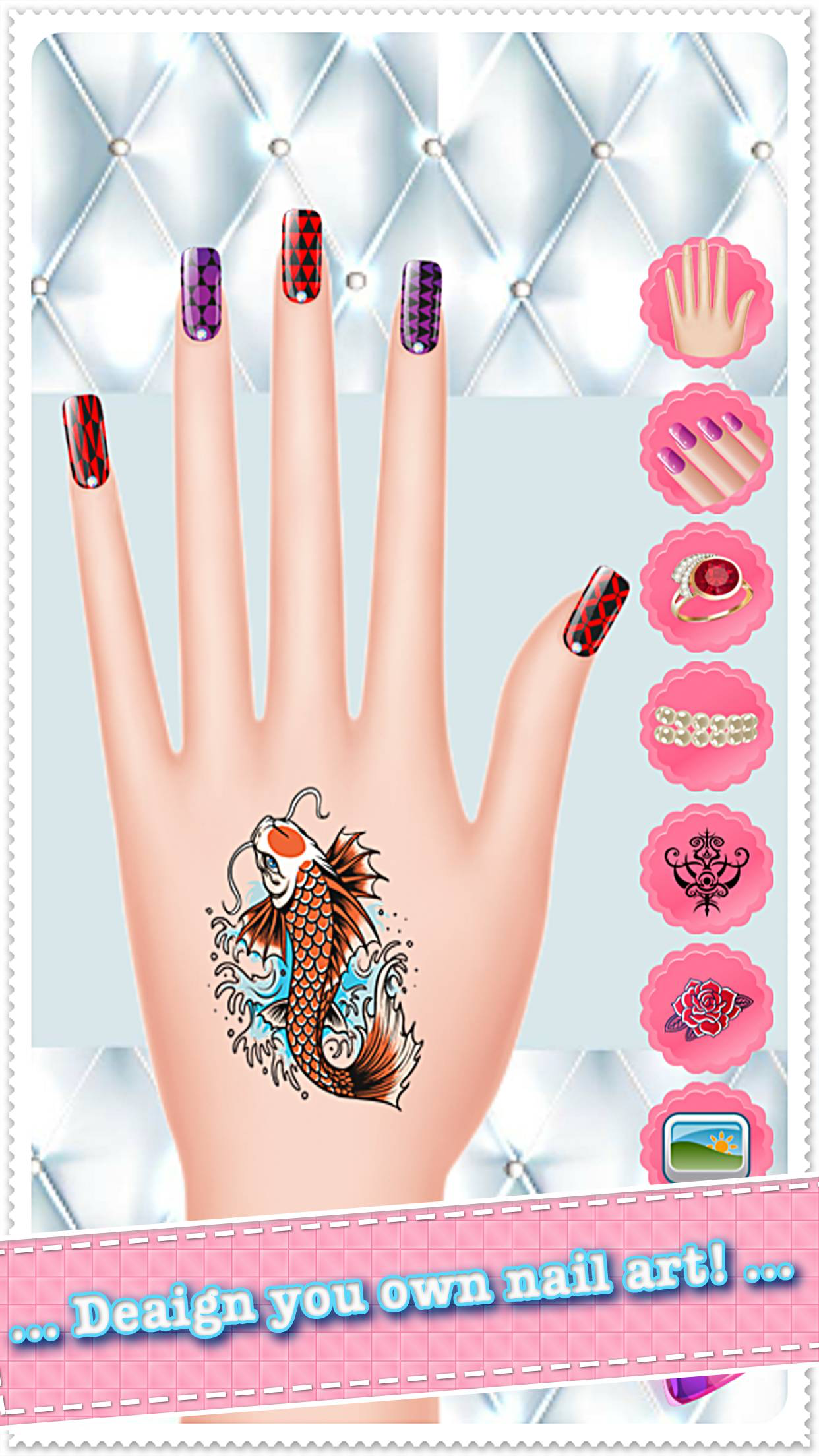 Nail Salon Spa - dress up and makeover games play free tattoo & makeup girls screenshot 3