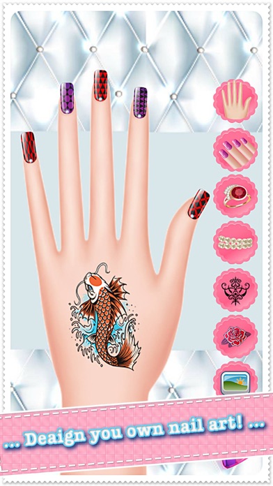 Nail Salon Spa - dress up and makeover games play free tattoo & makeup girls iPhone screenshot