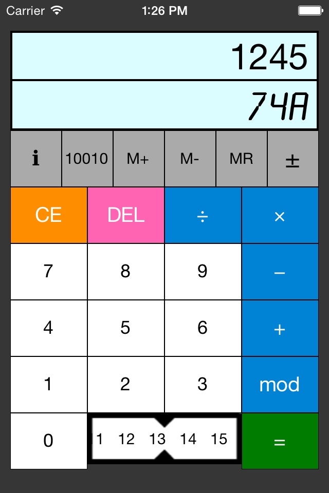 Binary Calc screenshot 2